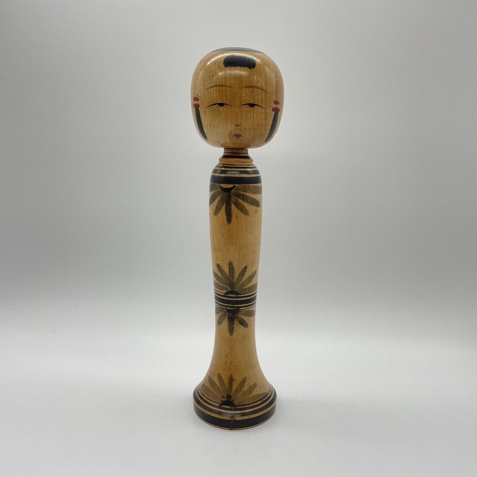 Large Japanese Kokeshi Doll 11” - Vintage Collectible- Antique Wooden Folk Art