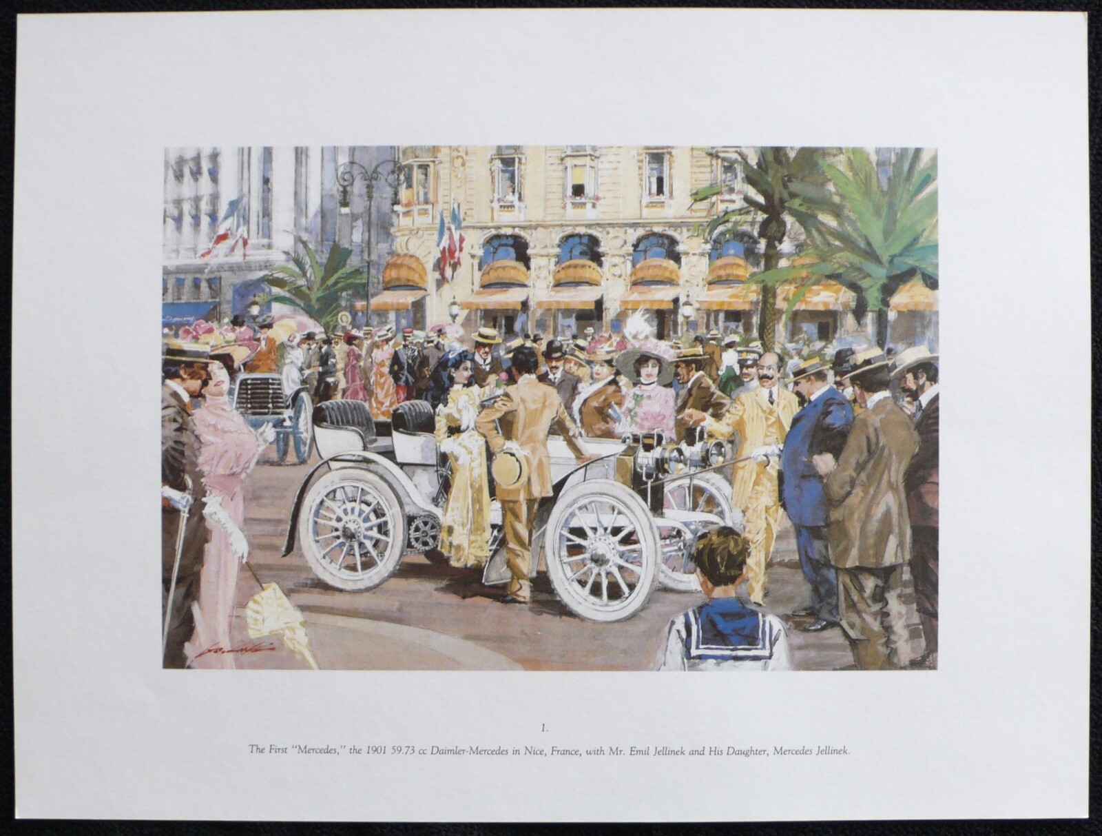 1901 59.73cc 1st DAIMLER-MERCEDES Jellinek Walter GOTSCHKE Print