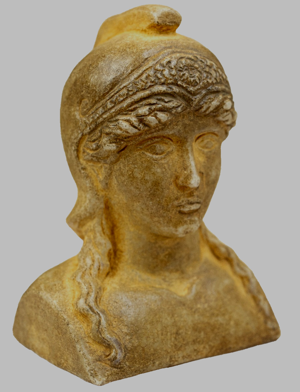 200 BC Ancient Greek Pure Natural Marble Carved Bust Athena with COA Certified