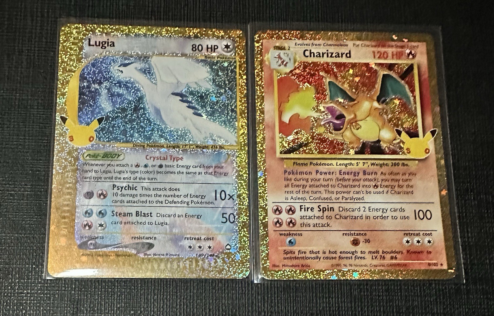 Pokemon TCG 30th Celebration Classic Lot of 2- Lugia & Charizard Holo