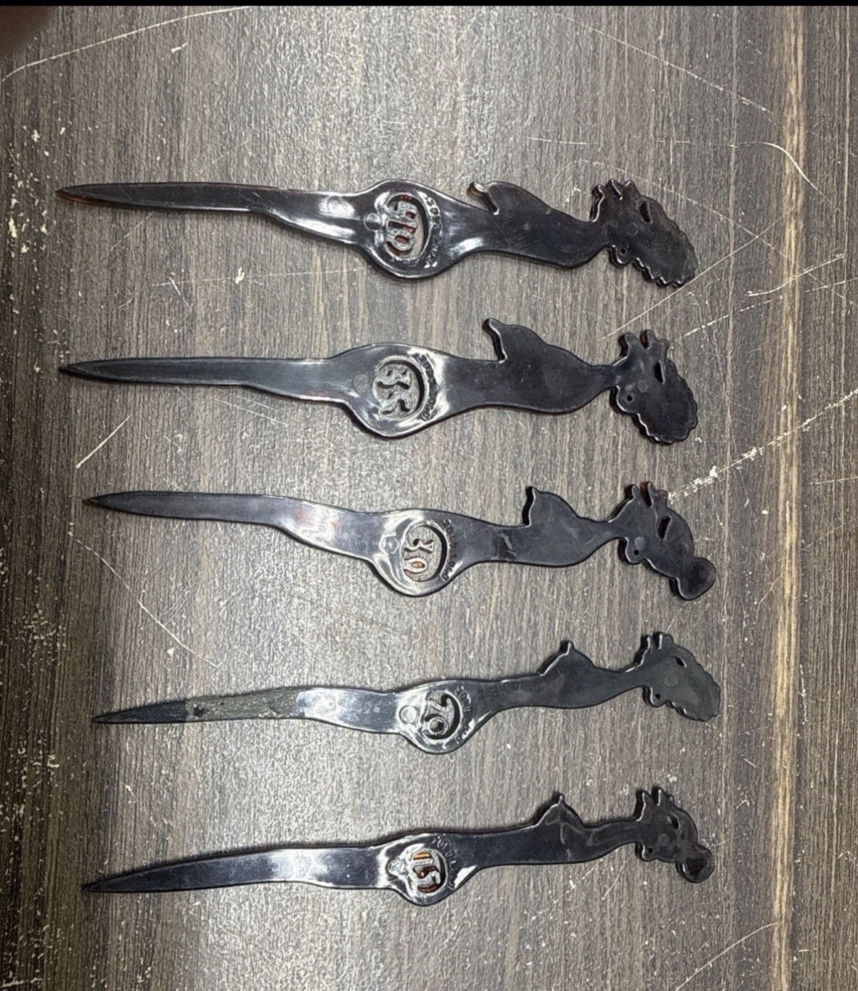 Vintage ZULU-LULU Swizzle Sticks Set of 5 With Age Markers