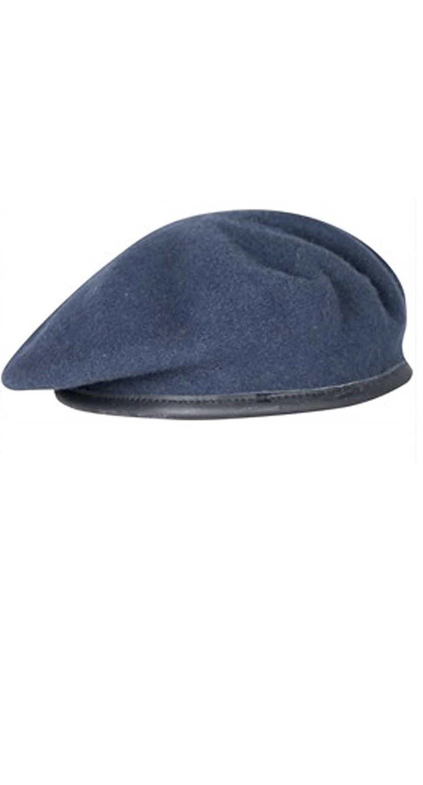 BRITISH ROYAL AIR FORCE RAF BLUE GREY SILK LINED OFFICERS SMALL CROWN BERET