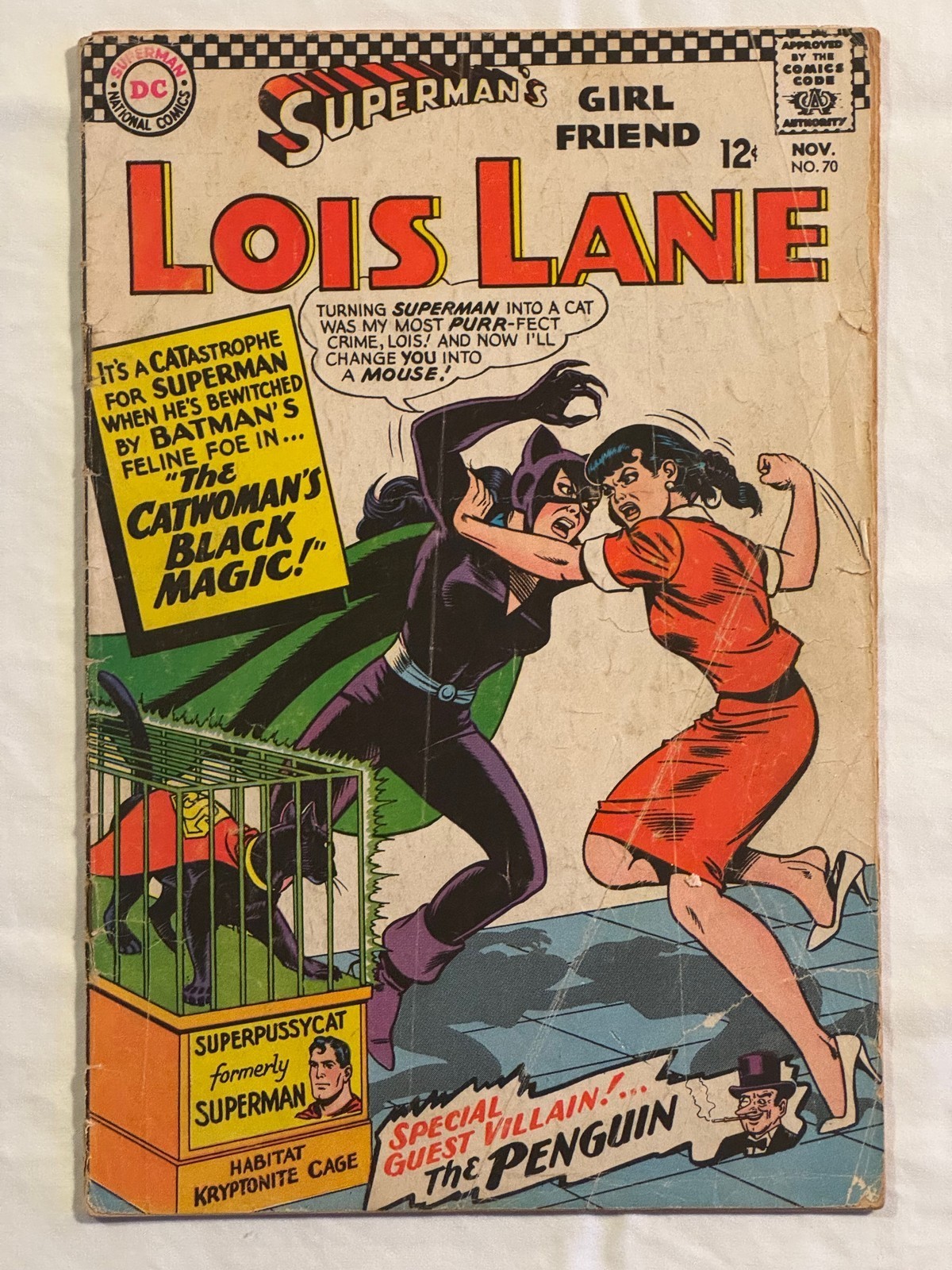 Superman's Girl Friend Lois Lane #70 1966 1st Silver Age Catwoman Key GD 2.0