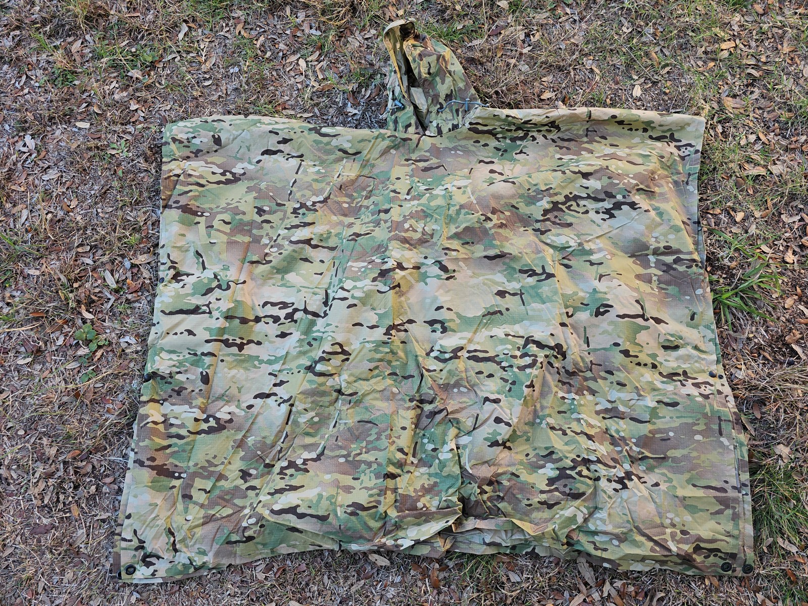 🇺🇸100% GENUINE USGI ARMY USAF ISSUE OCP MULTICAM PONCHO **READ DESCRIPTION**