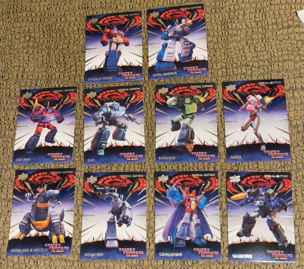 2026 UPPER DECK TRANSFORMERS THE MOVIE 40th SPECIAL EDITION 10 CARD SET