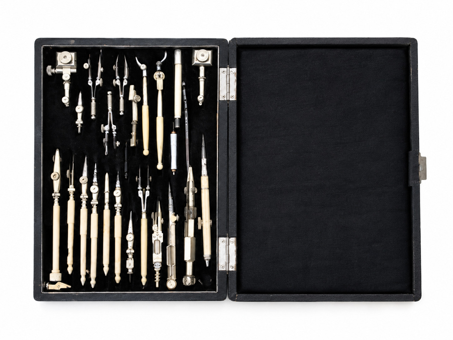 Vintage Antique Professional Case Drafting Tool Engineering  Set
