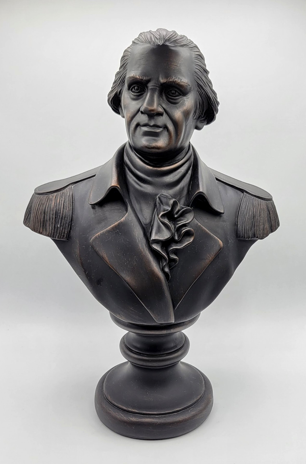 Historical Bust Colonial Man Famous Person Statue Founding Father Sculpture