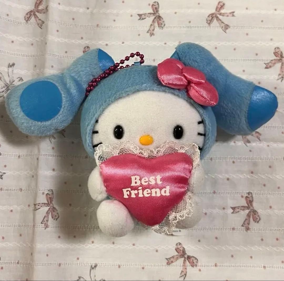 Hello Kitty x Blue\'s Clues Plush Keychain Mascot 10cm Soft Toy