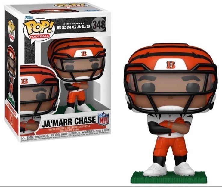 Ja\'Marr Chase Cincinnati Bengals NFL Funko Pop WITH PROTECTOR Ja\'Marr Chase Cincinnati Bengals NFL Funko Pop WITH PROTECTOR