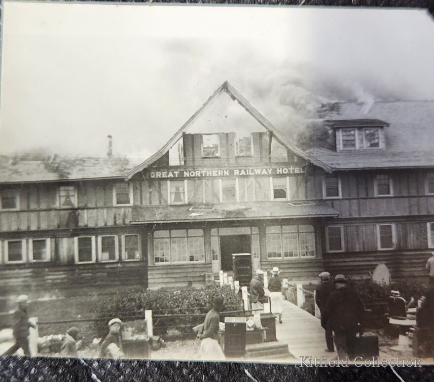 1908 Scenic Hot Springs Hotel Fire Great Northern Railway 6 Vintage Photos