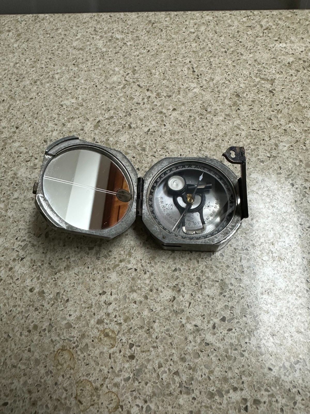 Vintage DW Bruntons Pocket Transit Compass USA Ainsworth & Sons Vintage DW Bruntons Pocket Transit Compass USA Ainsworth & Sons