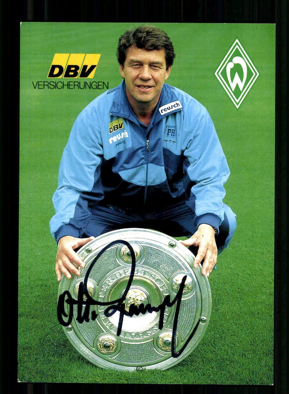 Otto Rehhagel autograph card Werder Bremen 1993-94 original signed