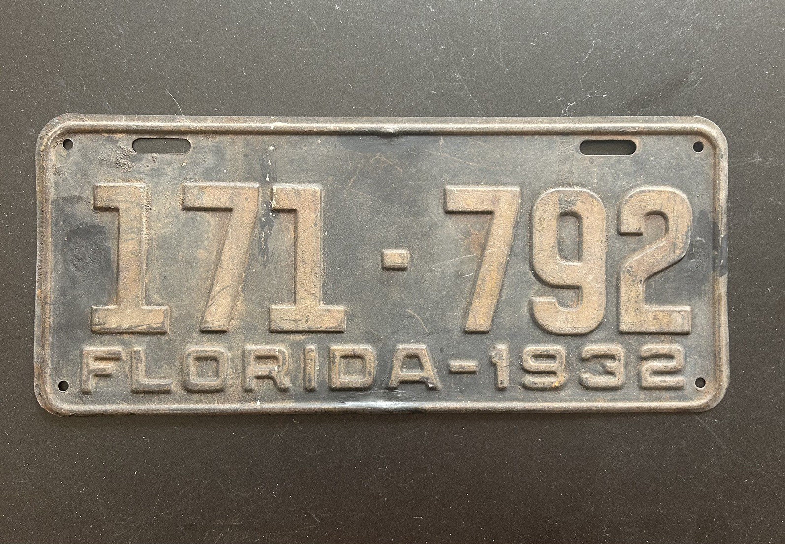 Vintage 1932 Florida License Plate