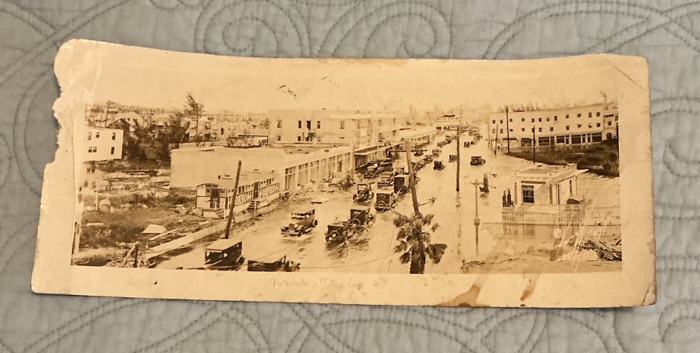Original 1926 Miami Hurricane Panoramic Photo 12” West Flagler St Flood