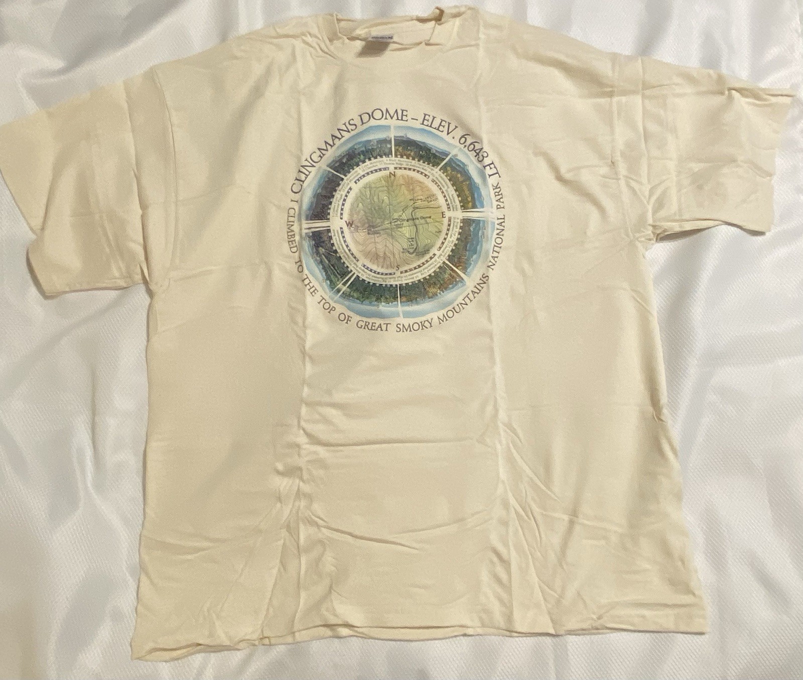 NWOT Vintage Great Smoky Mountains Souvenir T-shirt Clingmans Dome Size 2XL