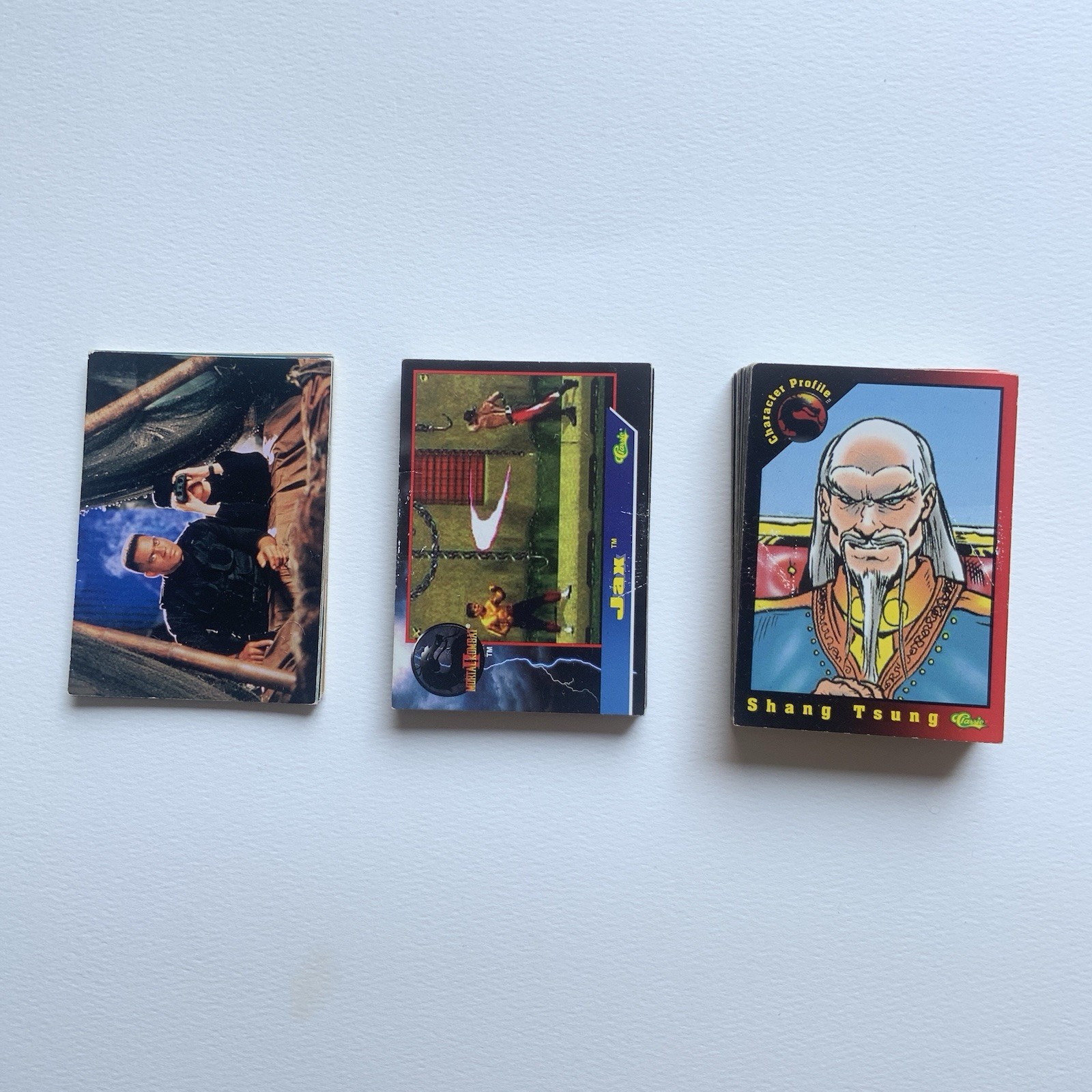 Vintage Mortal Kombat Card Lot of 58 - 3 Sets 1994 1995 Played/Damaged Condition
