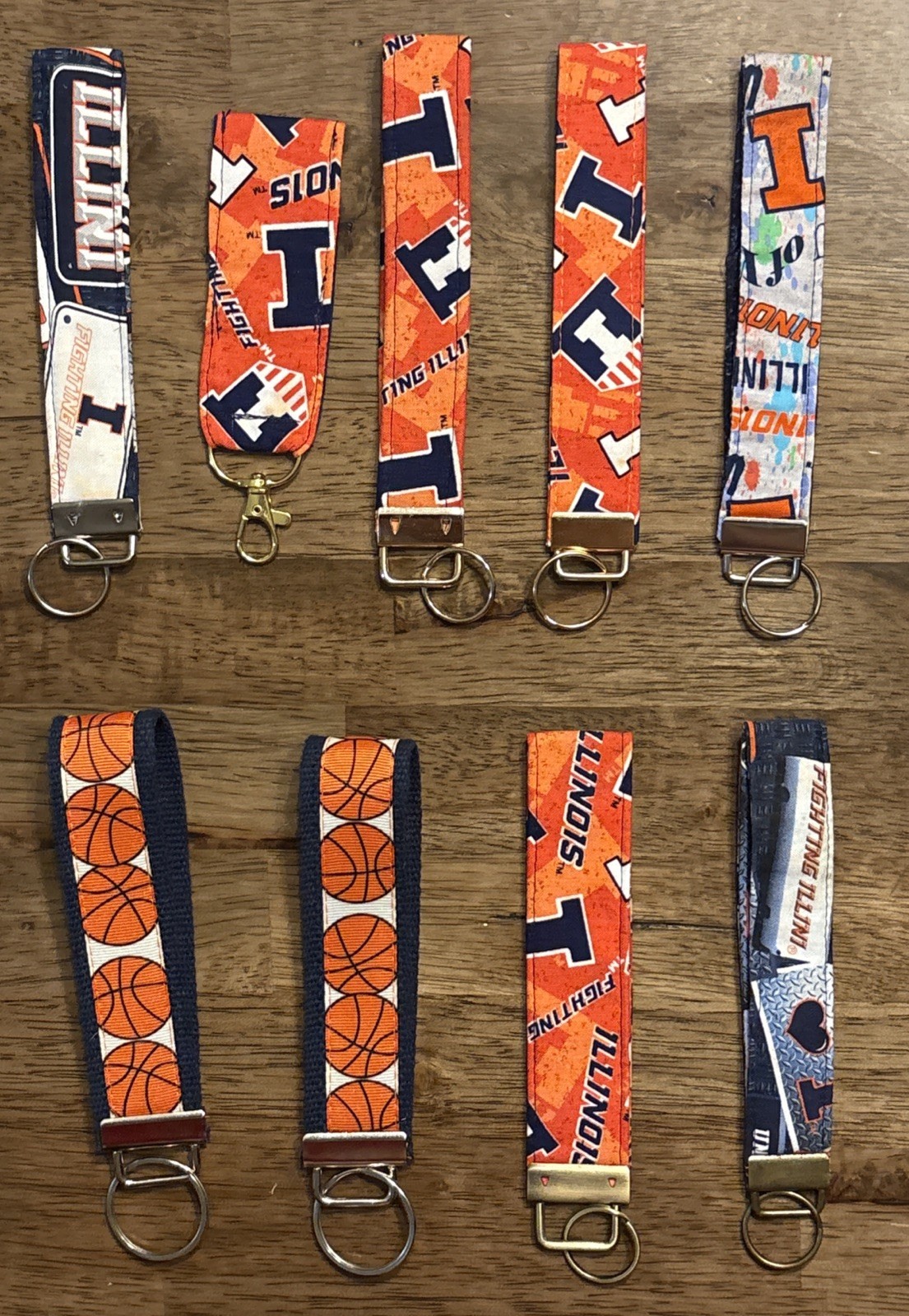 Keychain Lot (9) Illinois Illini