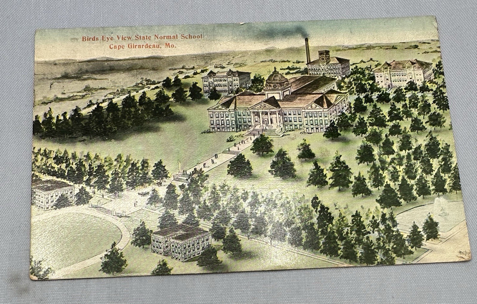 Cape Girardeau, MO Birds eye view Normal School 1913 Vintage Postcard (1D)