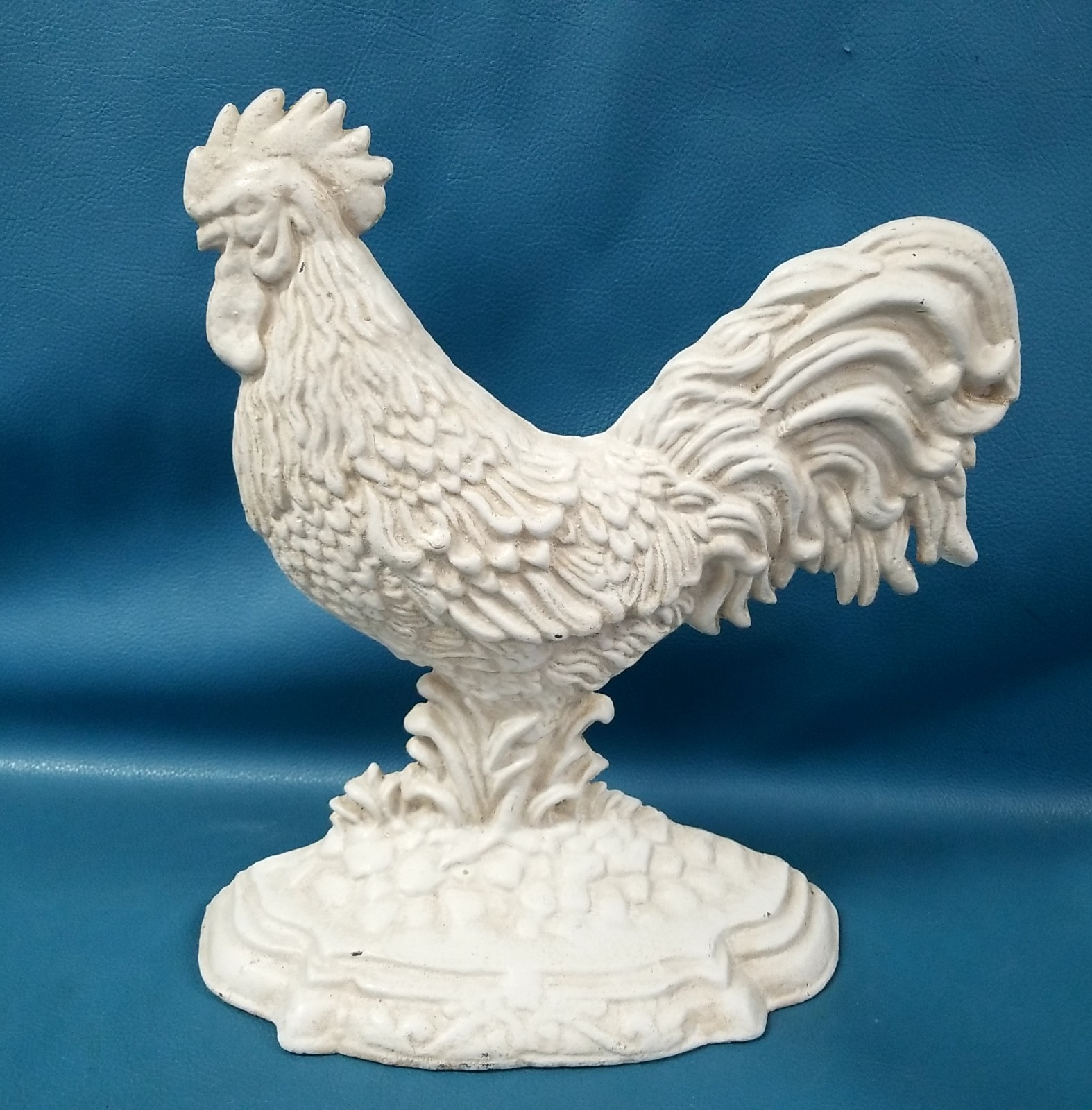 Vintage Cast Iron Rooster Doorstop 12