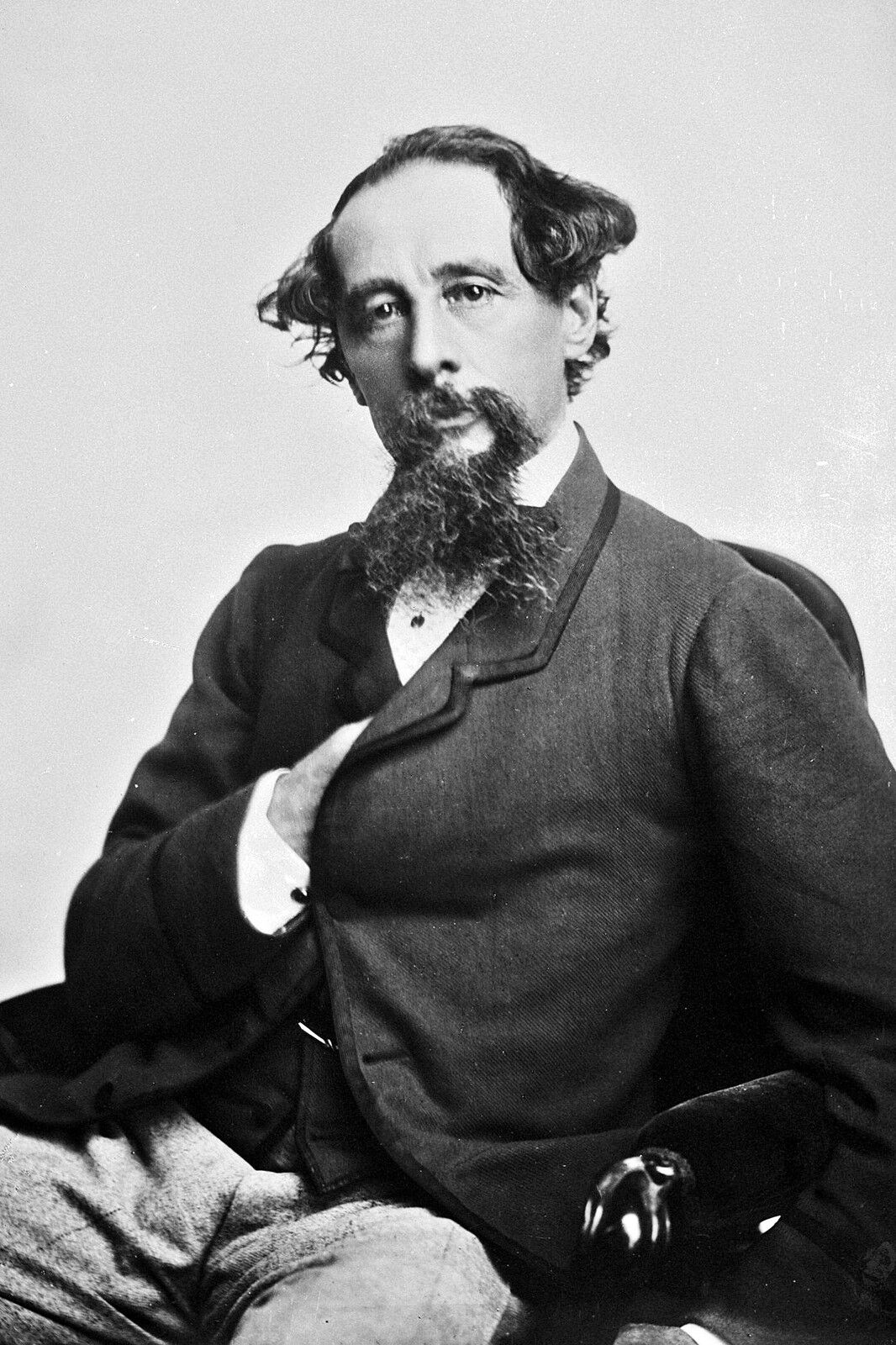 New 5x7 Photo: English Writer Charles Dickens, Author of \