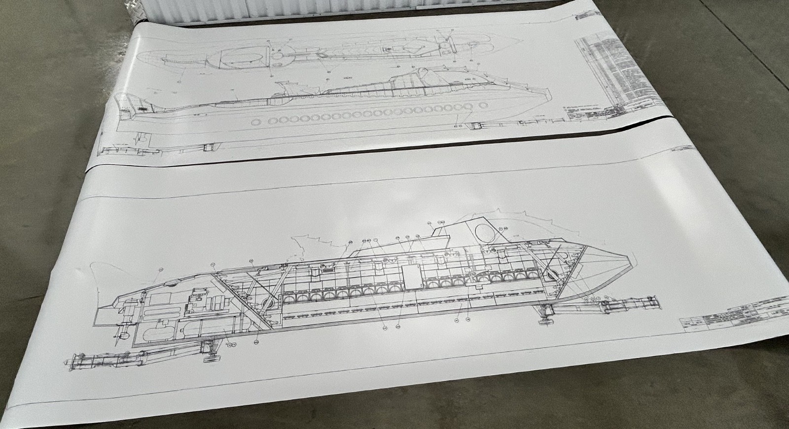 Walt Disney World 20,000 Leagues Nautilus attraction submarine  blueprints, huge