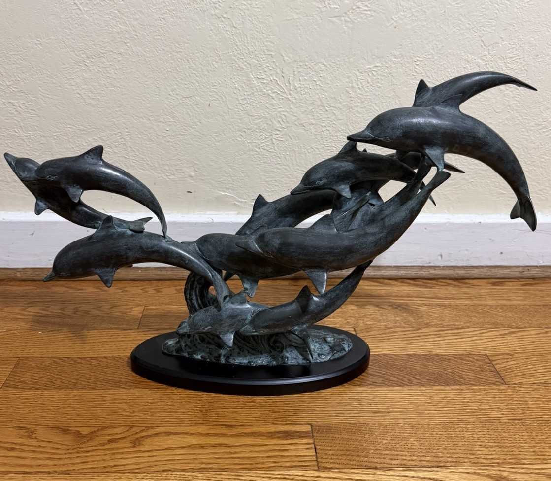 SPI Bronze Dolphin  Sculpture 13 Dolphin