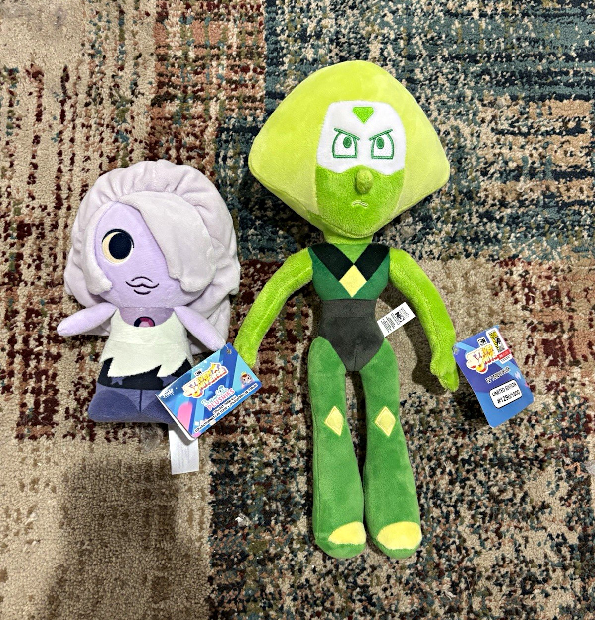 Steven Universe Plush Lot: 12in Peridot SDCC + Amethyst Funko new