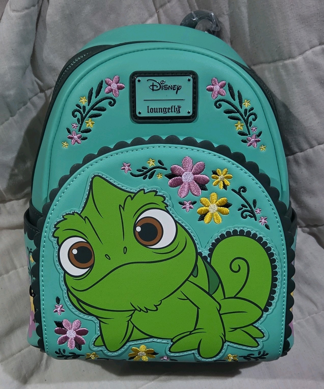 Loungefly Disney Rapunzel & Pascal Mini Backpack Turquoise Green Pink