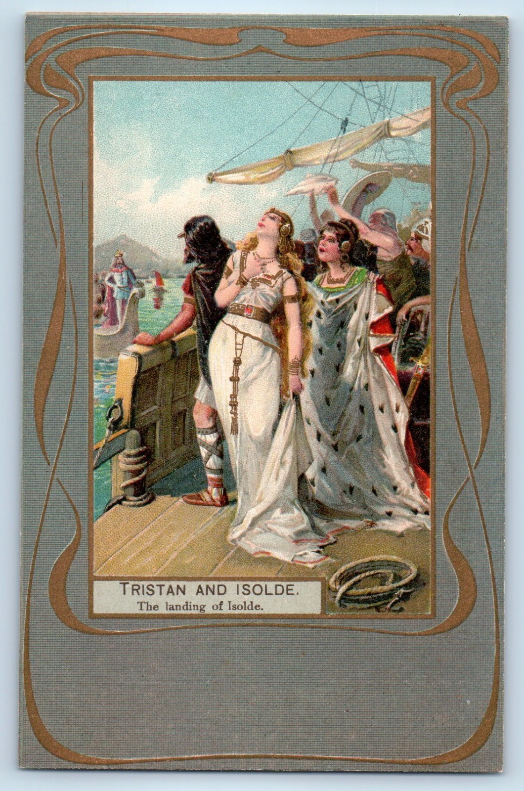 Tristan And Isolde The Landing Of Isolde Wagner Opera Art Germany Tuck Postcard