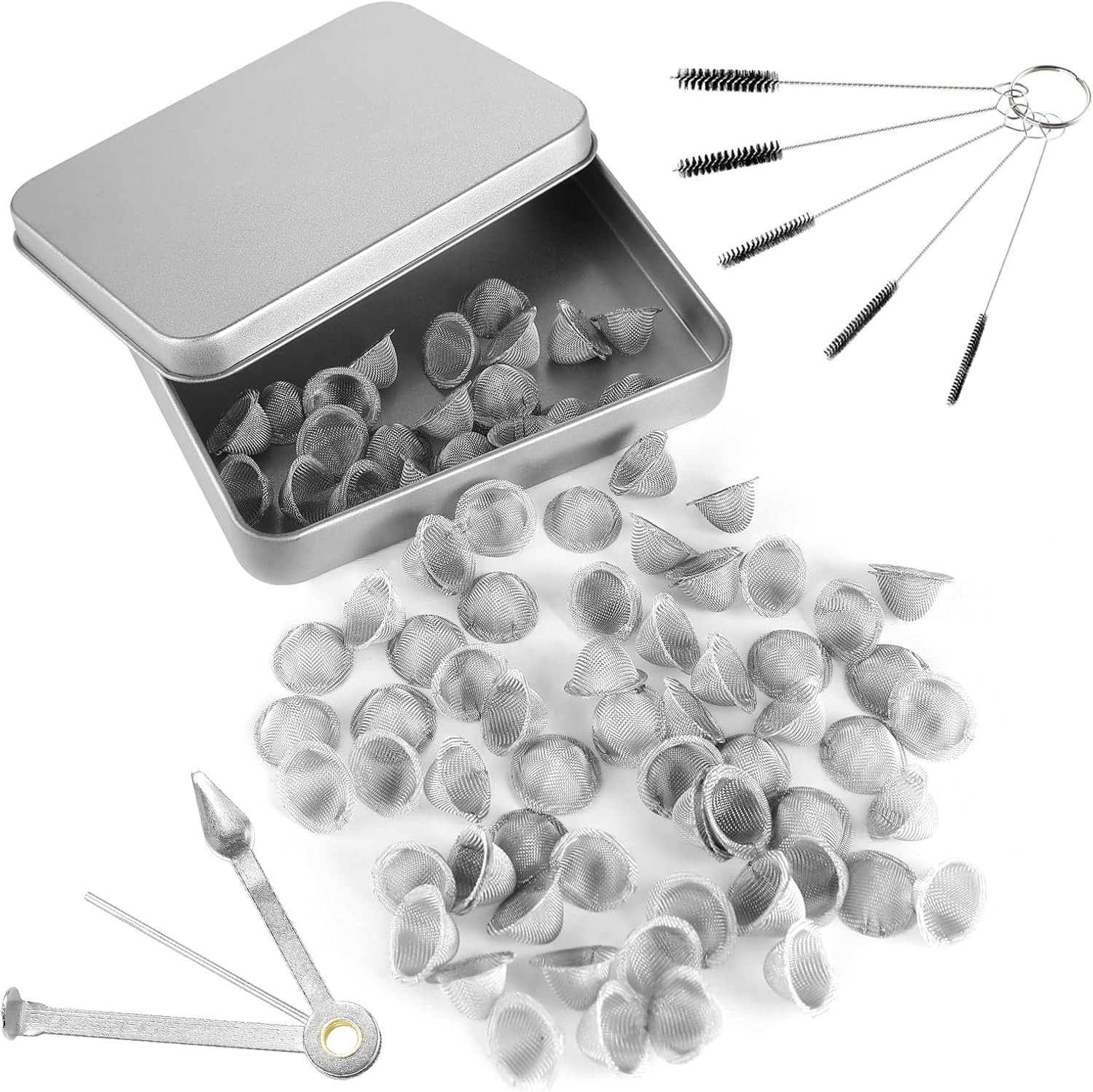 70 PCS 1/2 Inch Pipe Screens, Adjustable Size Stainless Steel Mesh, Reusable 0.5 70 PCS 1/2 Inch Pipe Screens, Adjustable Size Stainless Steel Mesh, Reusable 0.5