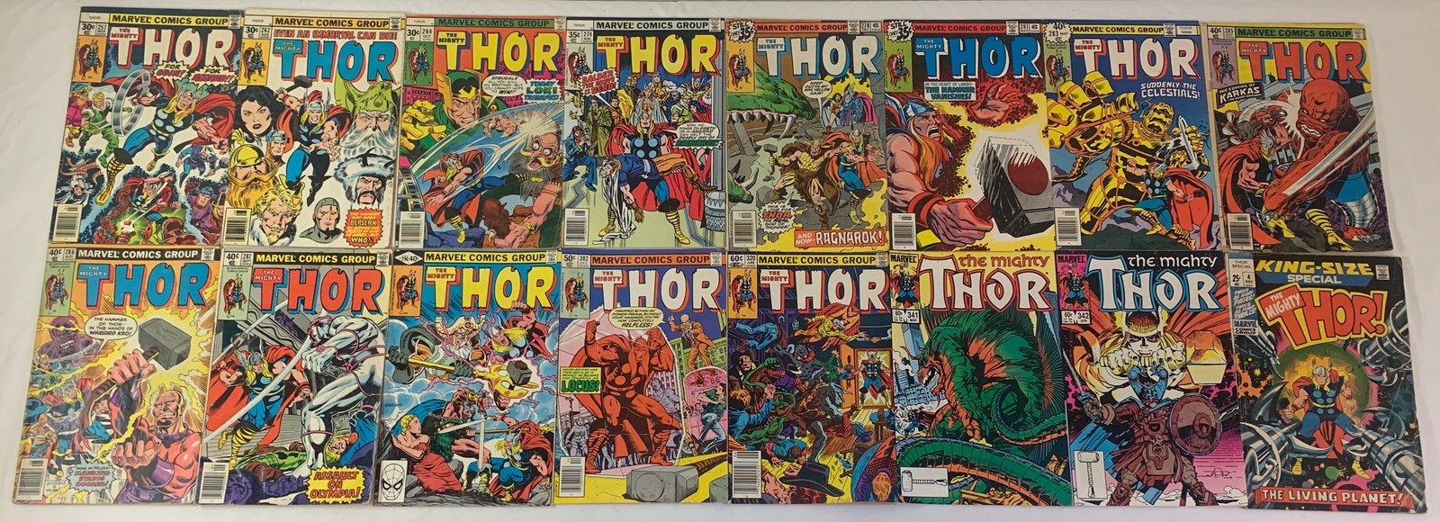 1970s THOR #257 262 264 274 278 281 283 285-287 296 302 320 341 342 +Annual 4
