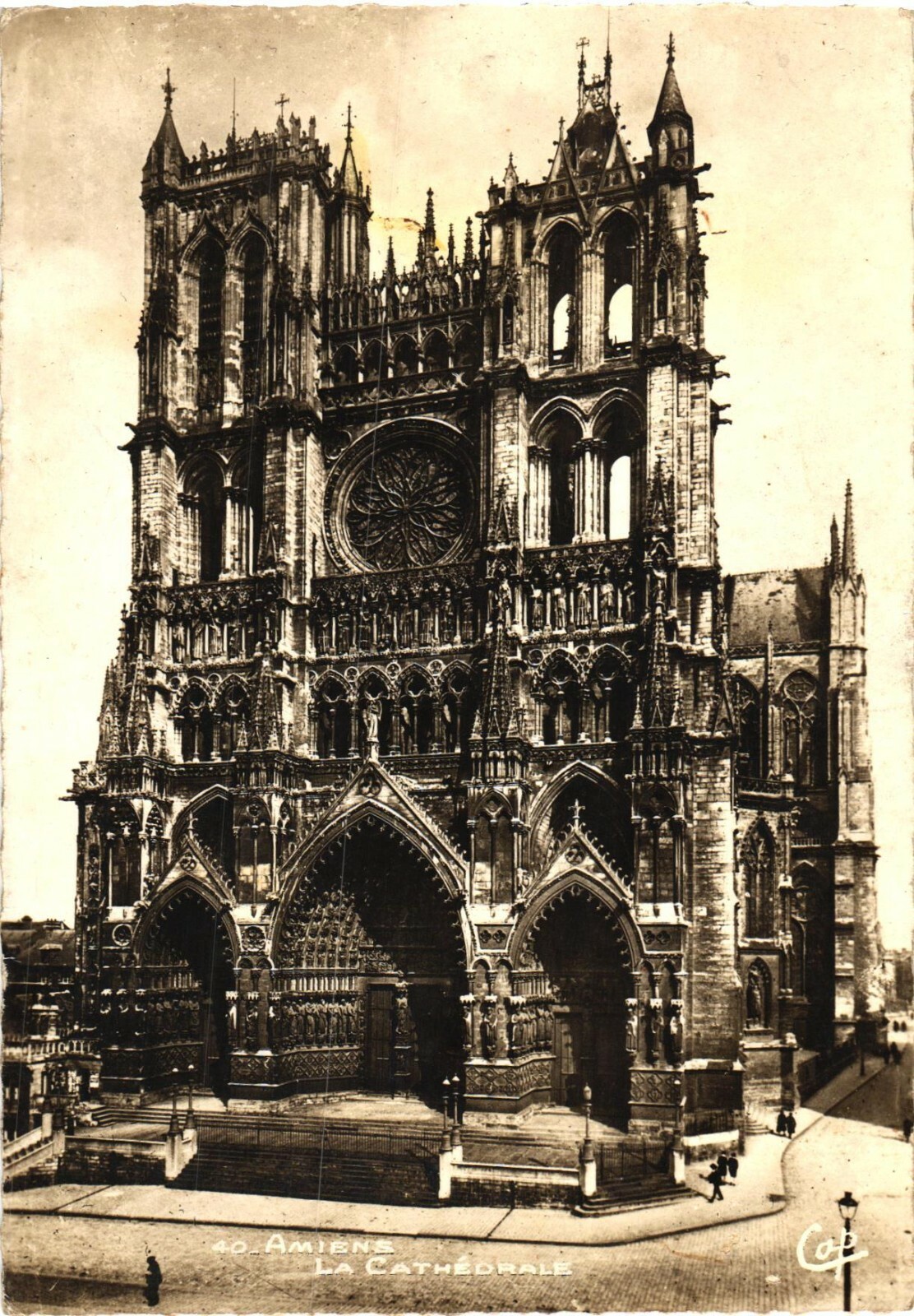 Amiens France Cathédrale Notre-Dame RPPC Real Photo Postcard C.A.P. Paris Unused