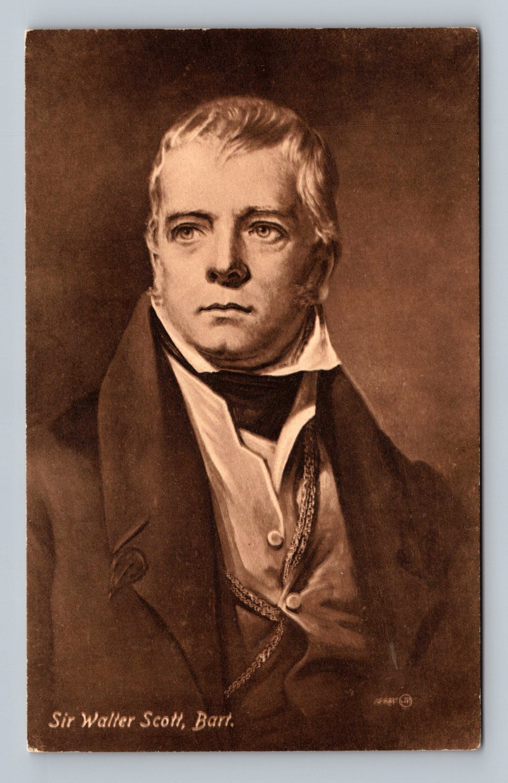 Postcard Sir Walter Scott Portrait Well Dressed Man Classic Fashion Postcard Sir Walter Scott Portrait Well Dressed Man Classic Fashion