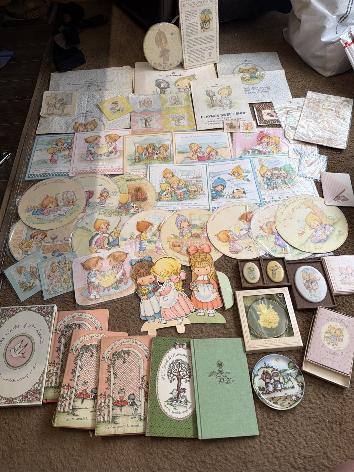 RARE Betsy Clark Collection, Books, Cameo, Dish, Calendar Cut Outs, Bags, Stands