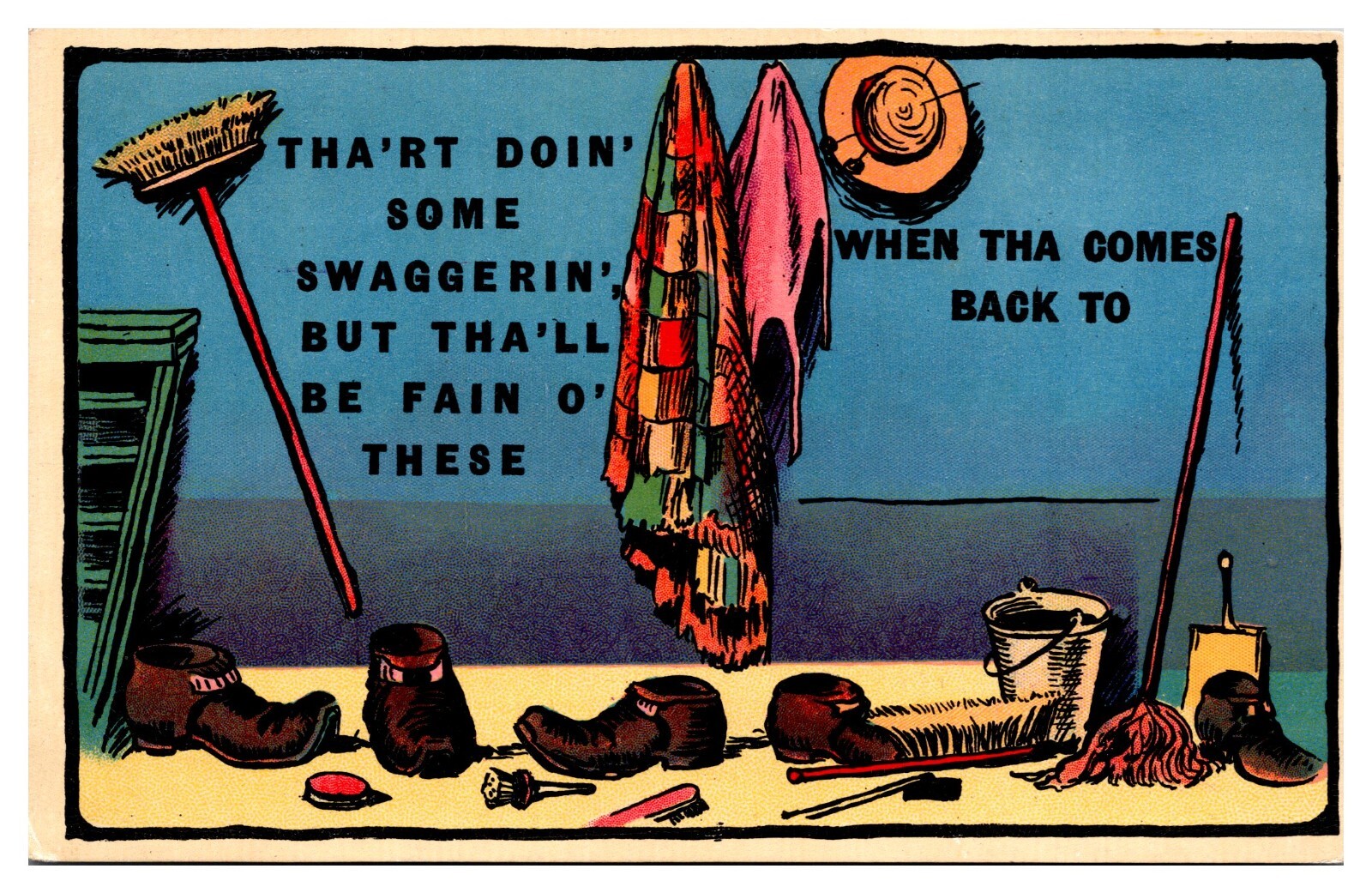 VTG Tha\'rt Doin\' Some Swaggerin\', Humorous, Postcard VTG Tha\'rt Doin\' Some Swaggerin\', Humorous, Postcard