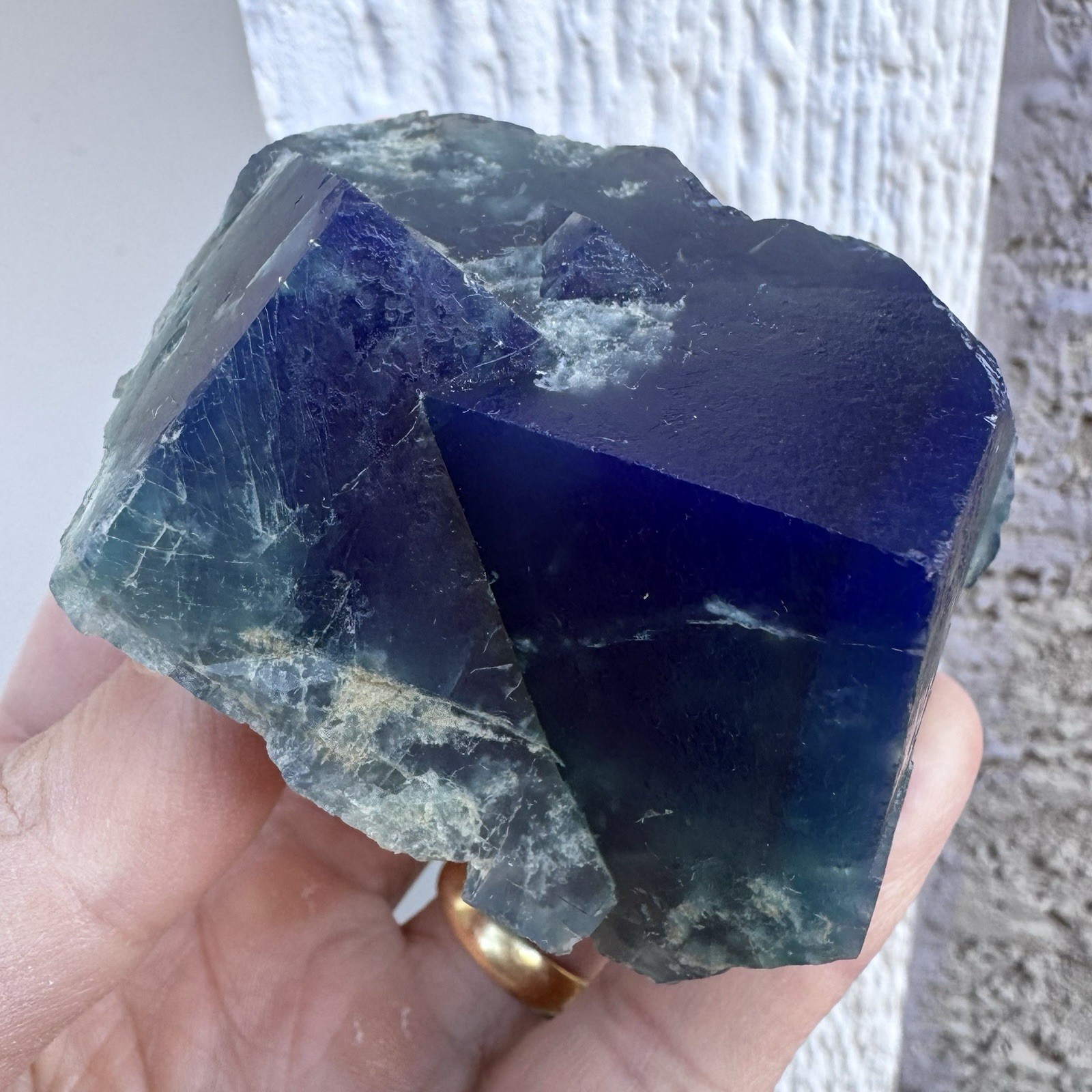 Rare 2.8” Large Nigerian Blue Green Fluorite Mineral Crystal Cluster - Nigeria
