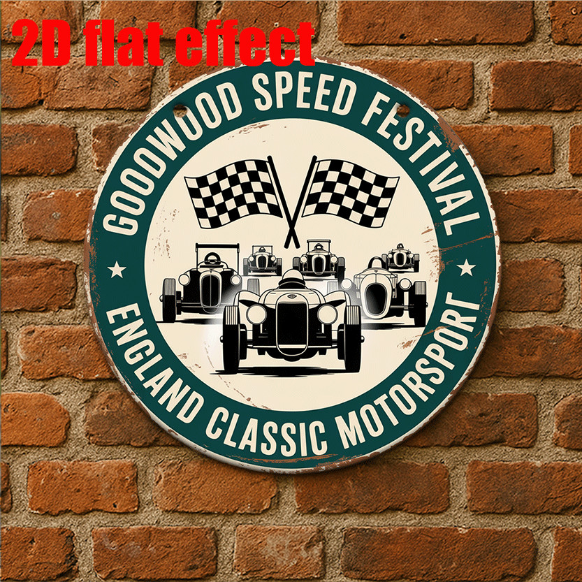 Vintage Goodwood Speed Festival Tin Metal Signs Home Décor Retro British Racing 