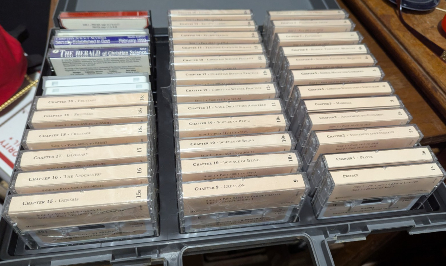 Mary Baker Eddy Christian Science 36 Cassette Tapes Many Still Sealed in case