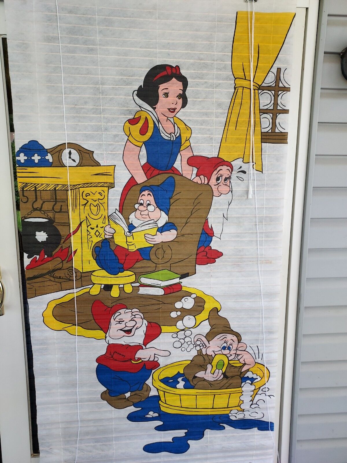Set Of 3 Vintage Snow White Disney Joanna Window Roll Up 1980\'s 24 X 72 Blinds 