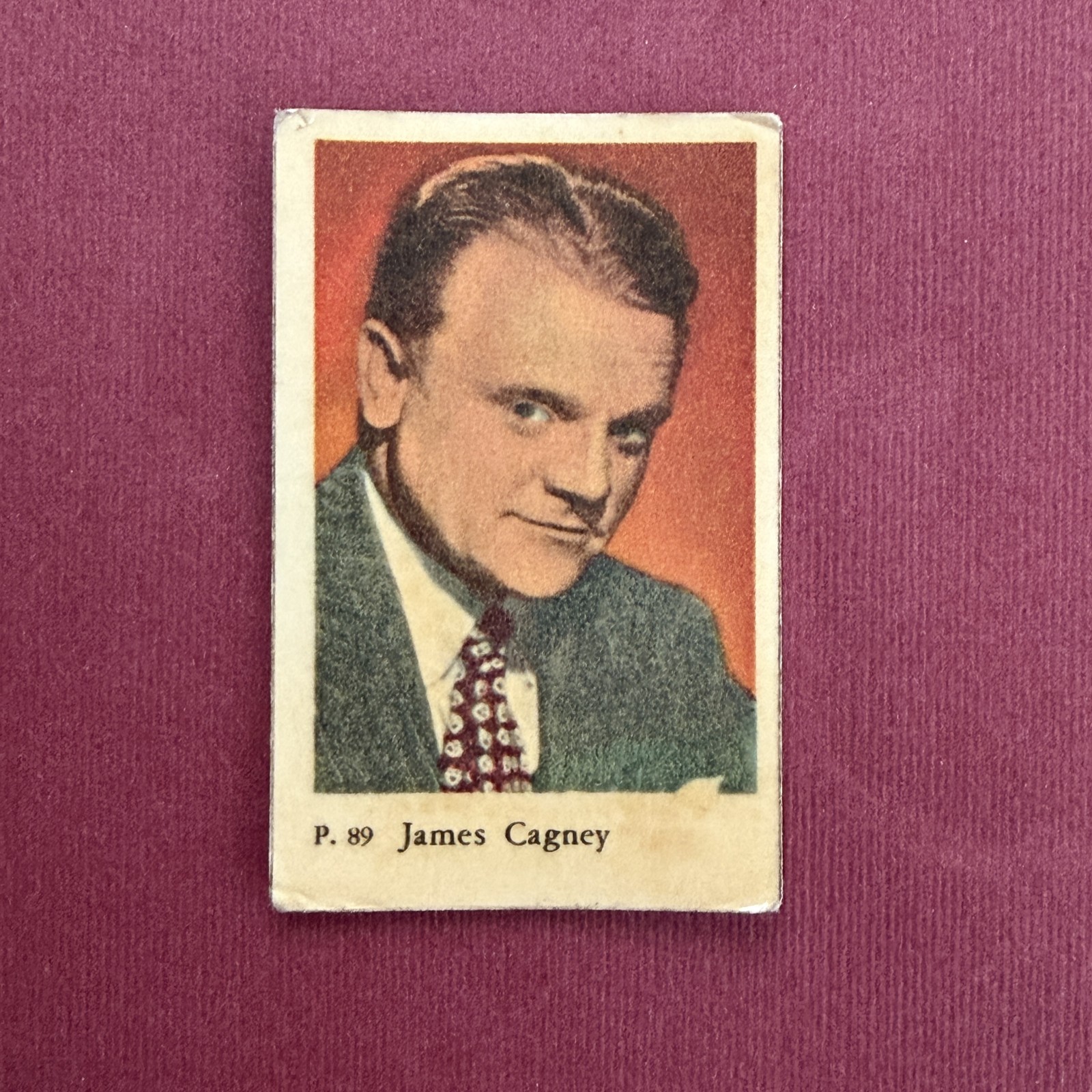 James Cagney 1958 Dutch Gum P Set #89 Trading Card