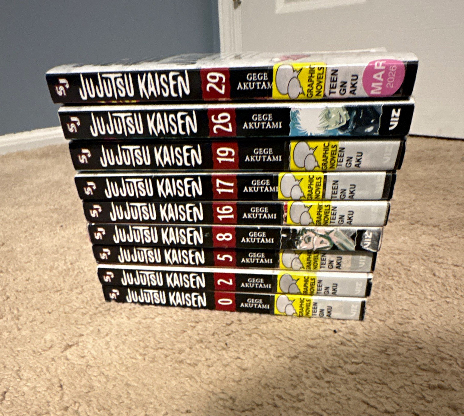Jujutsu Kaisen Manga Lot 9 Vols 0 2 5 8 16 17 19 26 29 English