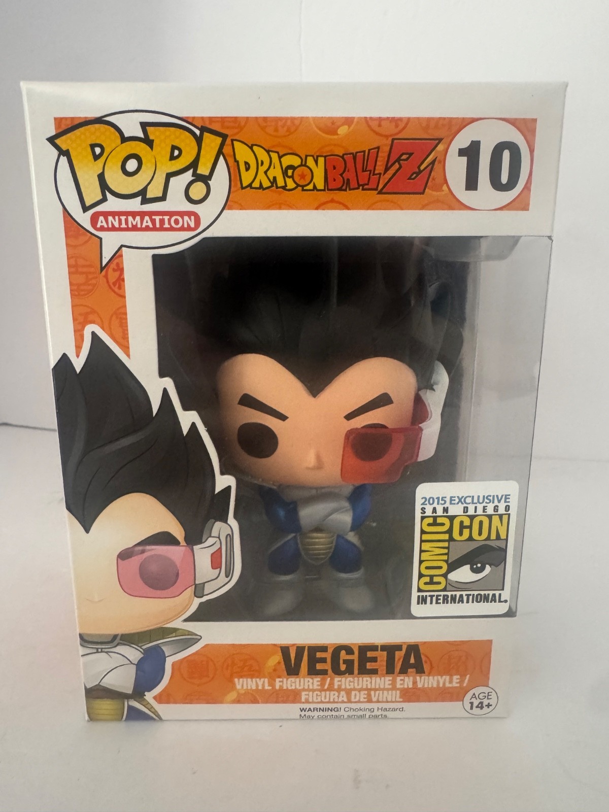 FUNKO POP DRAGONBALL Z VEGETTA #10 SDCC 2015 EXCLUSIVE IN PROTECTOR 