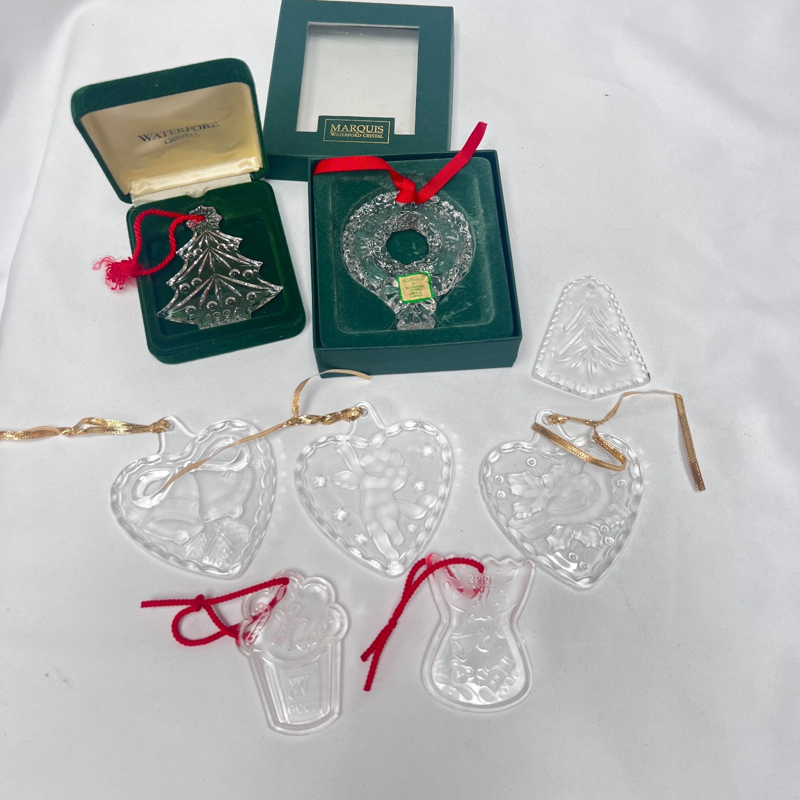Lot of 8 Vintage Waterford Christmas ornaments  - 90\'s 2000\'s