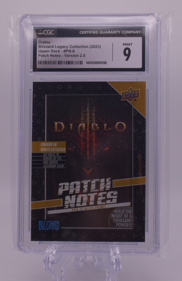 Diablo 3 Patch Notes Card Blizzard Legacy Collection CGC Graded 9