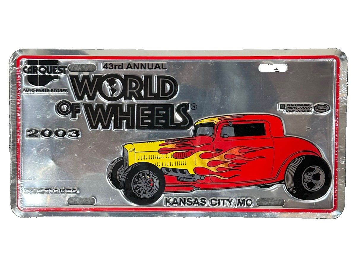 2003 43rd Annual World Of Wheels Booster License Plate Kansas City