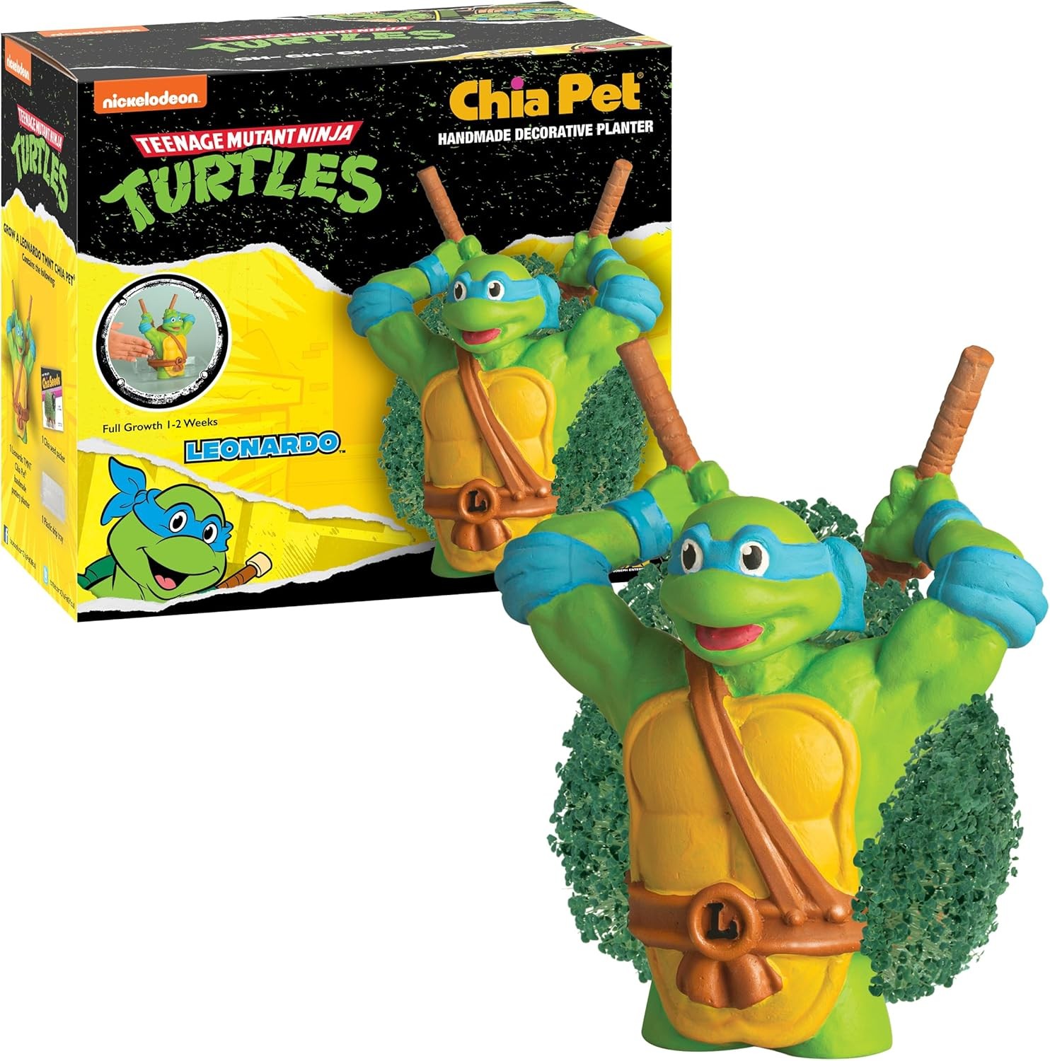 Pet Teenage Mutant Ninja Turtle with Seed Pack, Decorative Pottery Planter, Easy
