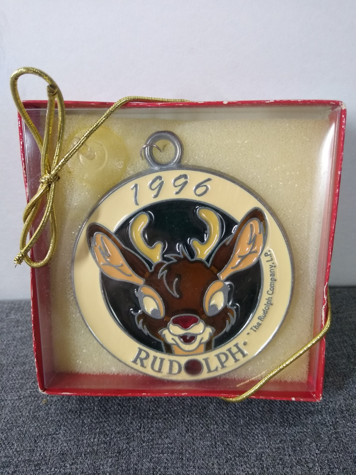 The Rudolph Company, Rudolph ornament, 1996, vintage, Montgomery Ward