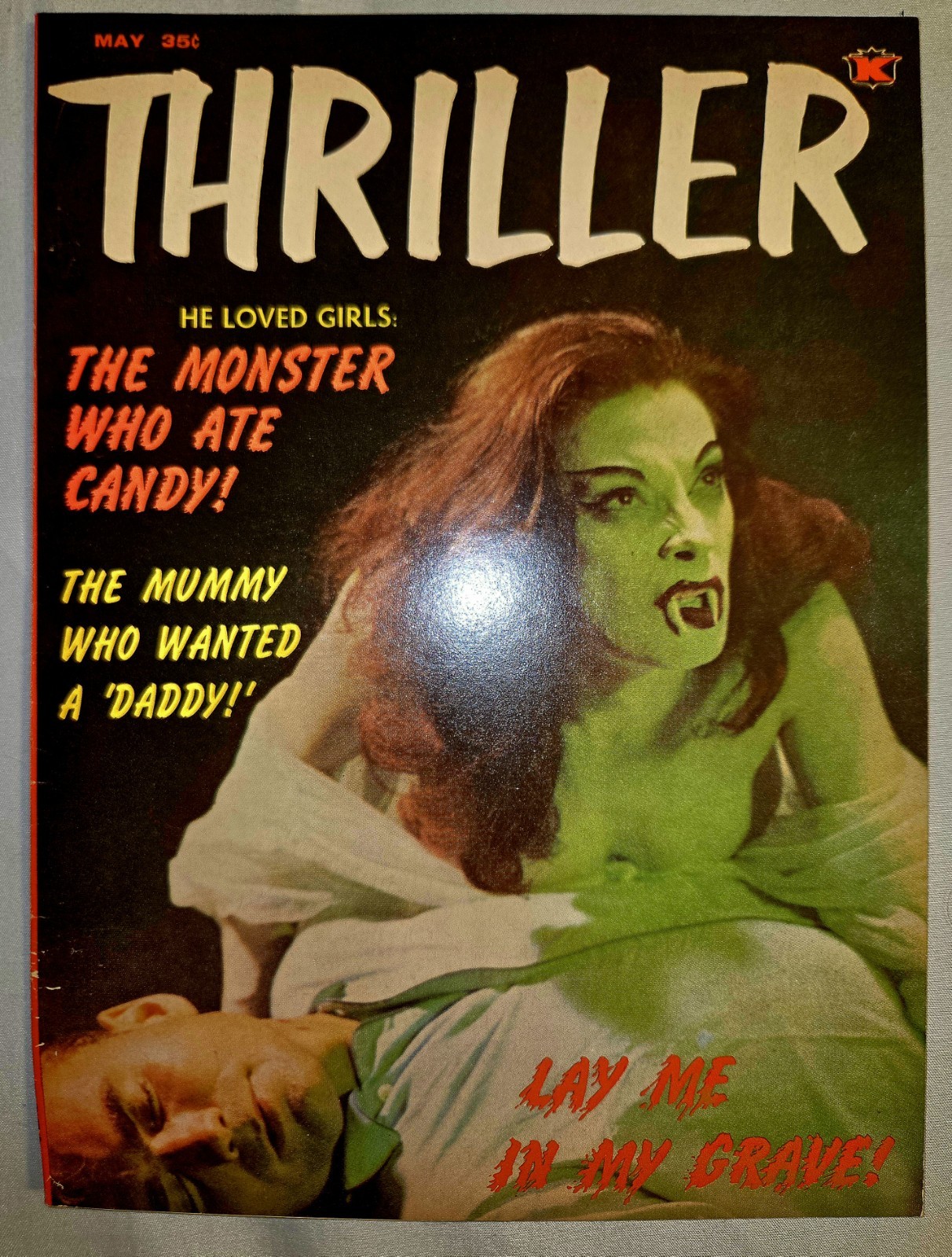 Thriller Magazine 2 May 1962 Myron Fass RARE HORROR EC BEAUTIFUL HIGH GRADE COPY