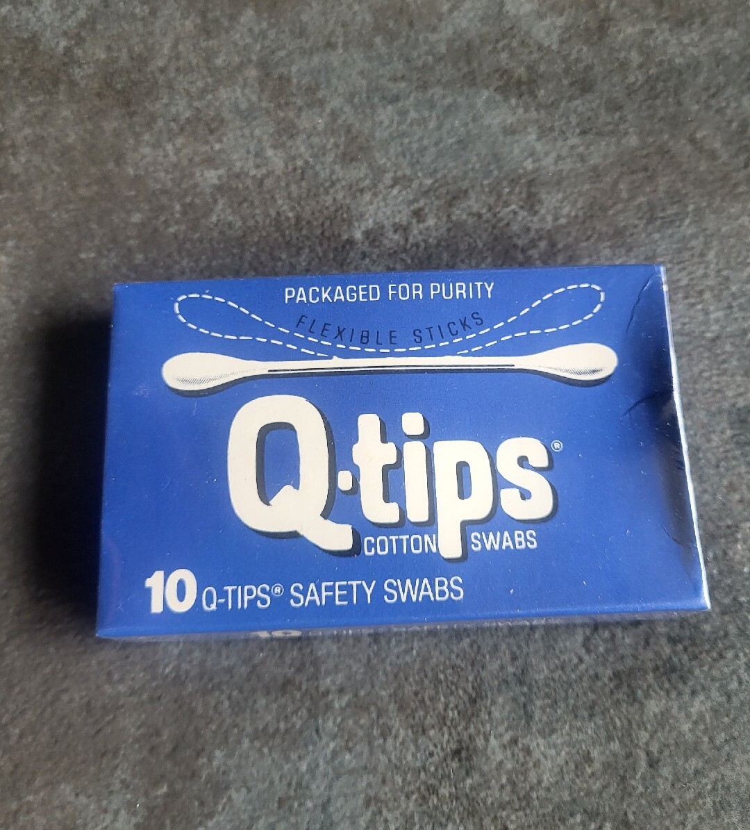 Vintage Flexible Q-Tips Cotton Swabs ( 10 count ) #030648 - 100% Cotton *NEW*