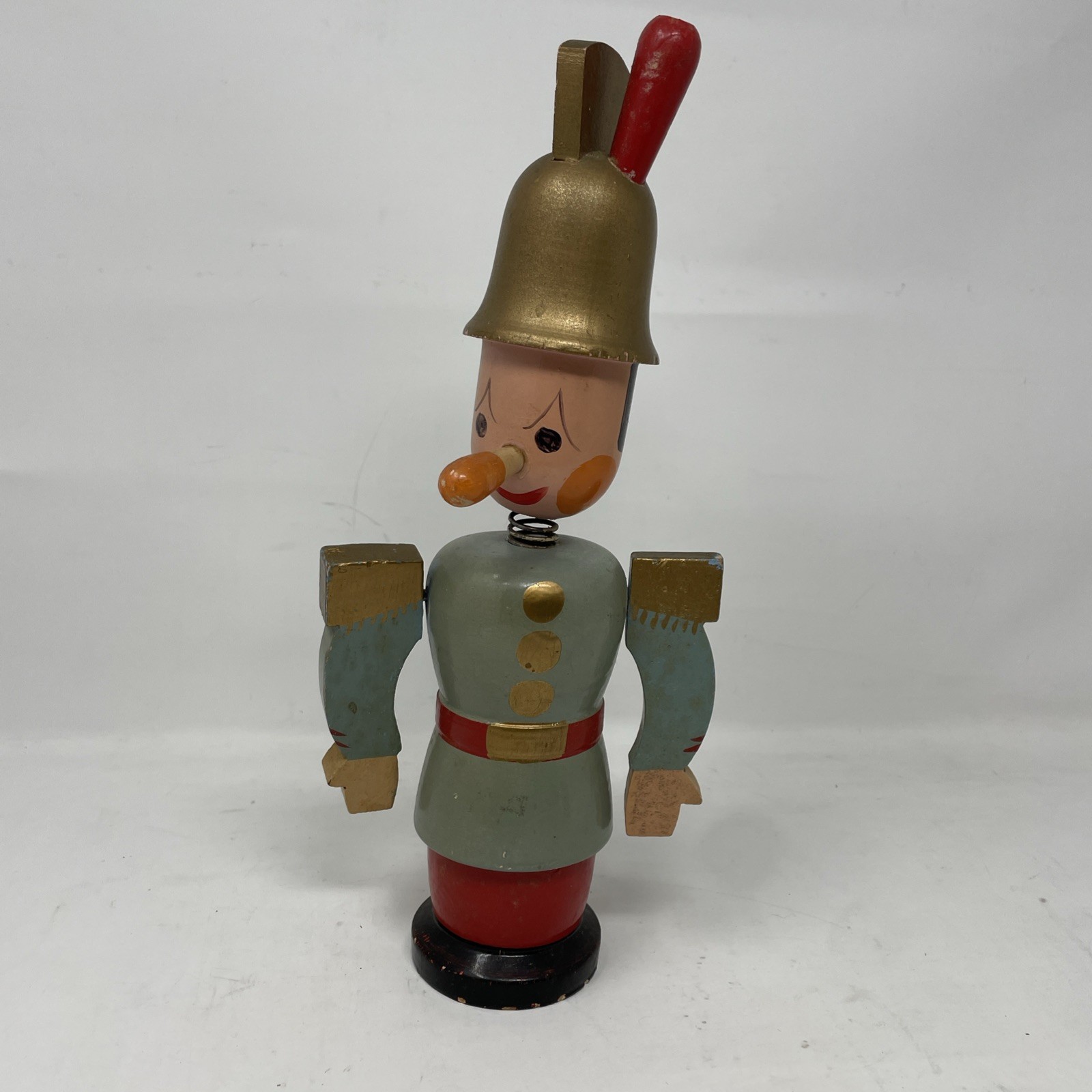 Vintage Wood British Policeman Bobblehead 12.5